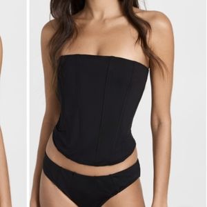 STAUD Francesca Bikini Bustier Top & bottom in Pink 🩷 (RARE COLOR)